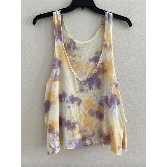 Urban Outfitters Women Sz Small Pastel Tie Dye Tomorrow V-Back Muscle Tank Top - Picture 2 of 9
